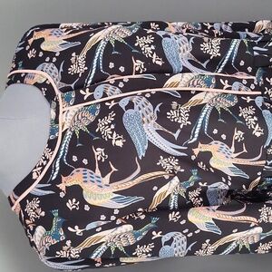 Ann Taylor LOFT Bird Print Long Sleeve Dress